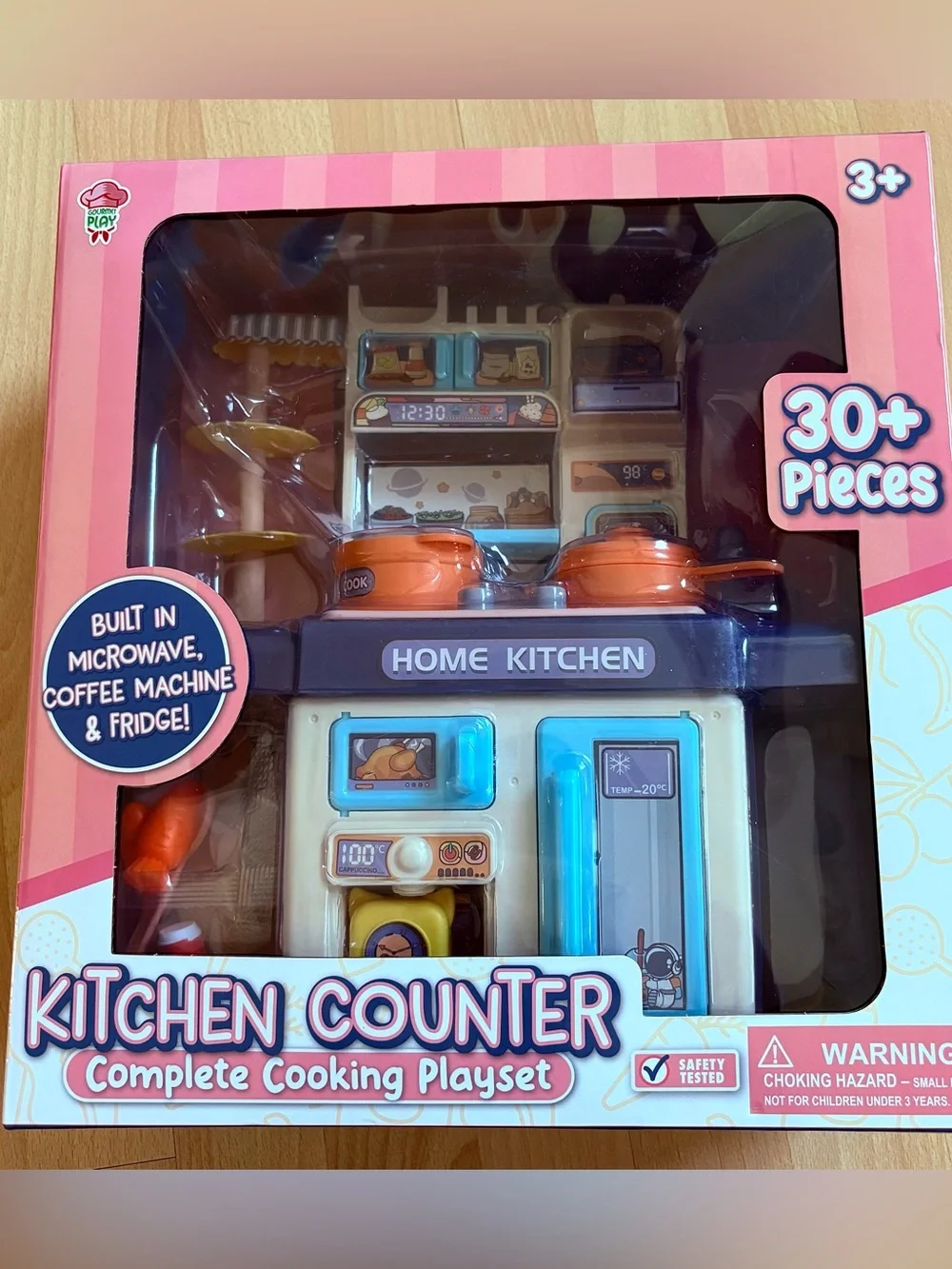 Kitchen Counter Complete Cooking Playset Toy — 30+ Pieces